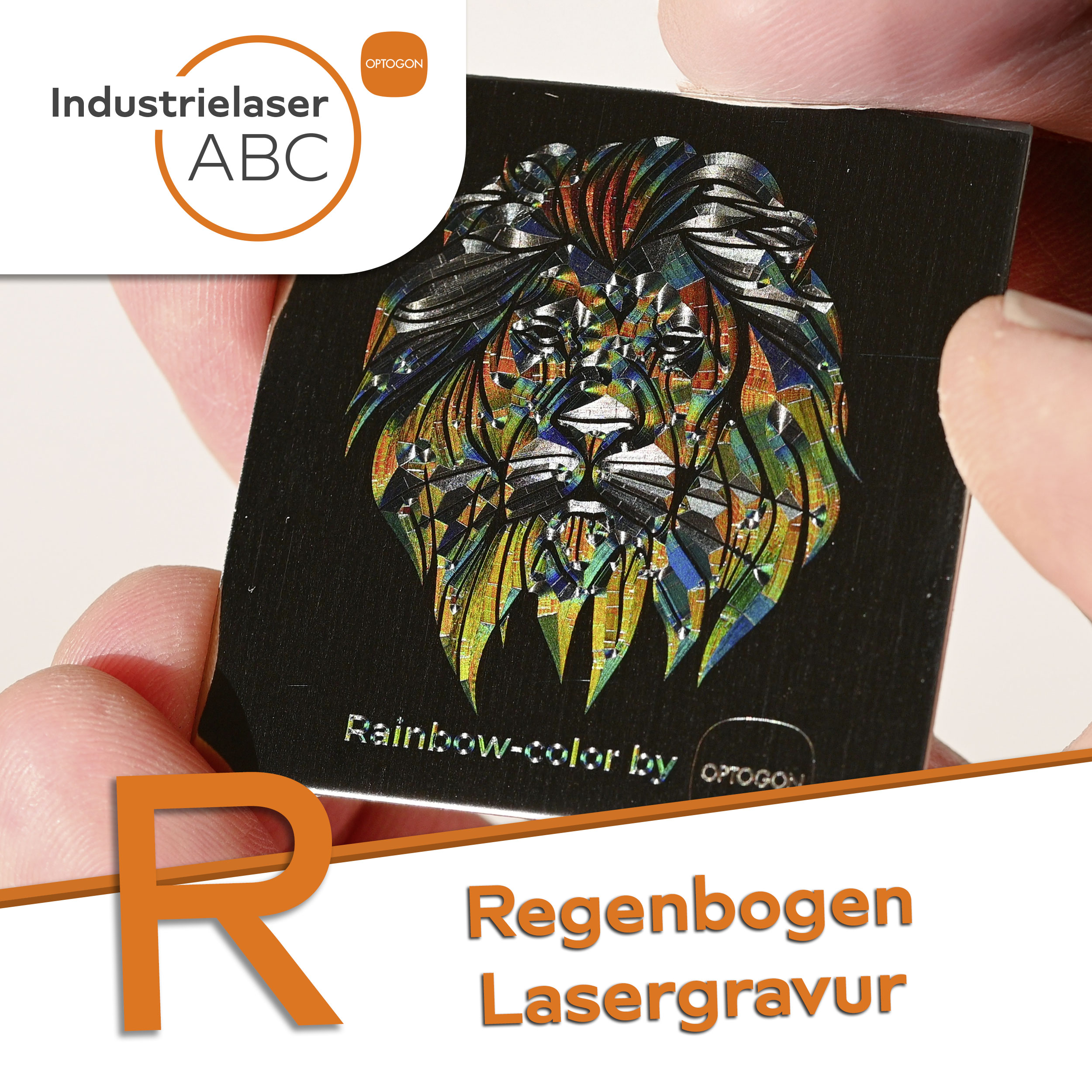 Industrielaser Regenbogen Lasergravur